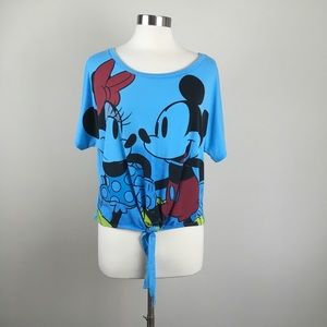 Disney Mickey & Minnie Tie front T shirt
